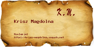 Krisz Magdolna névjegykártya